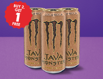 Java Monster Loca Moca is here. Buy 2 of this Monster energy blend, get 1 free.
