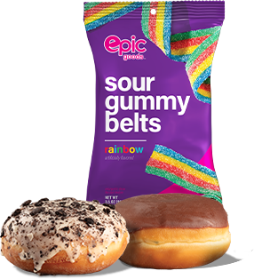 Donuts and Sour Gummi Belts