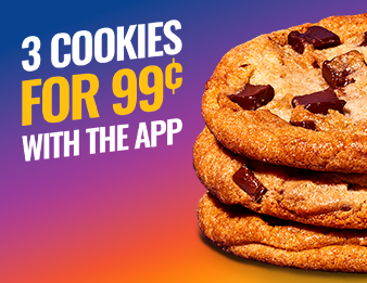 A three-pack of Chocolate Chip Cookies