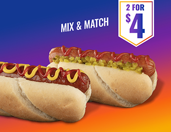 Two Beef Hot Dogs