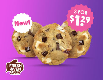 Image of three S'mores Cookies. They're new and only three for $1.29. 