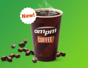 Image of a cup of the new AMPM Brazilian Coffee.