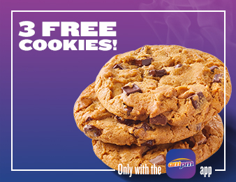 Get three free cookies when you download the A M P M app.