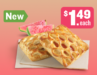 Image of two new guava pastries for $1.49 each.