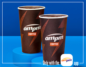 ampm Hot Coffee deals you can only get with the ampm app.