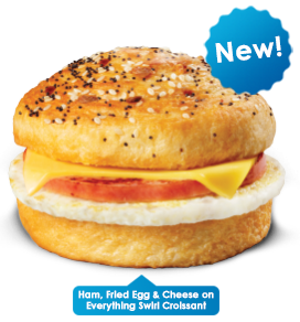 Ham, Fried Egg & Cheese on Everything Swirl Croissant